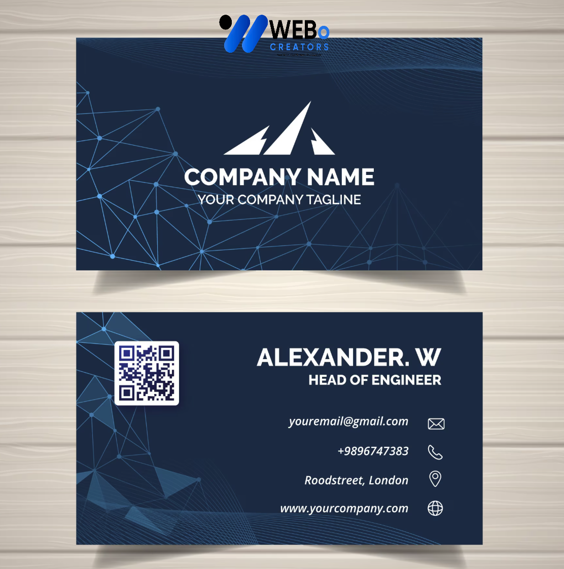 Elegant Professional Business card design with golden stripes Agency in Seattle